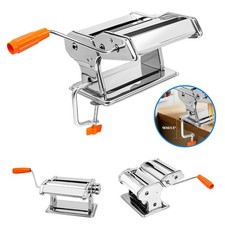Heavy Duty 9 In 1 Manual Adjustable Pasta Maker Machine Roller Stainless Steel