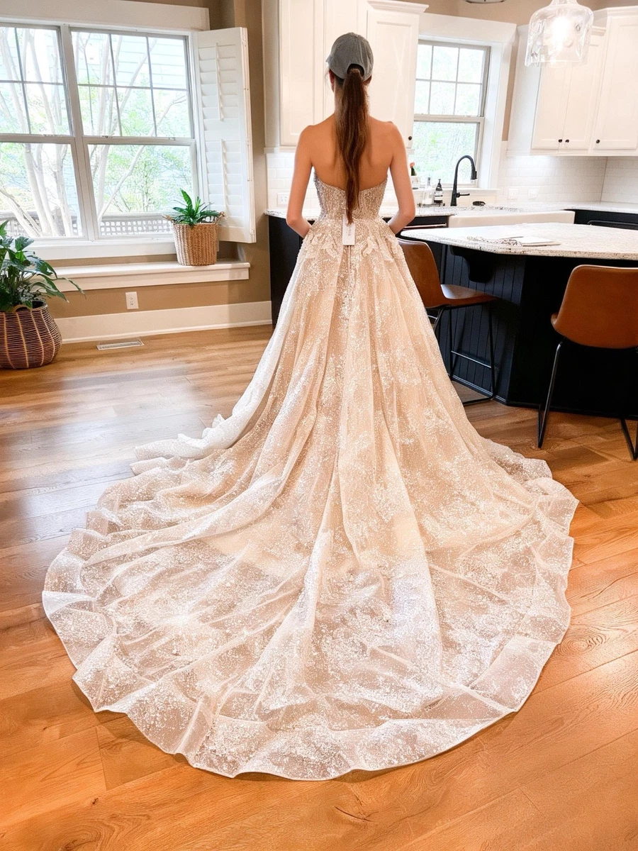 deep v back lace wedding dress Elegant Mermaid Deep V Neck Lace Wedding Dresses with Beading AB120702 –  Anniebride main image 1