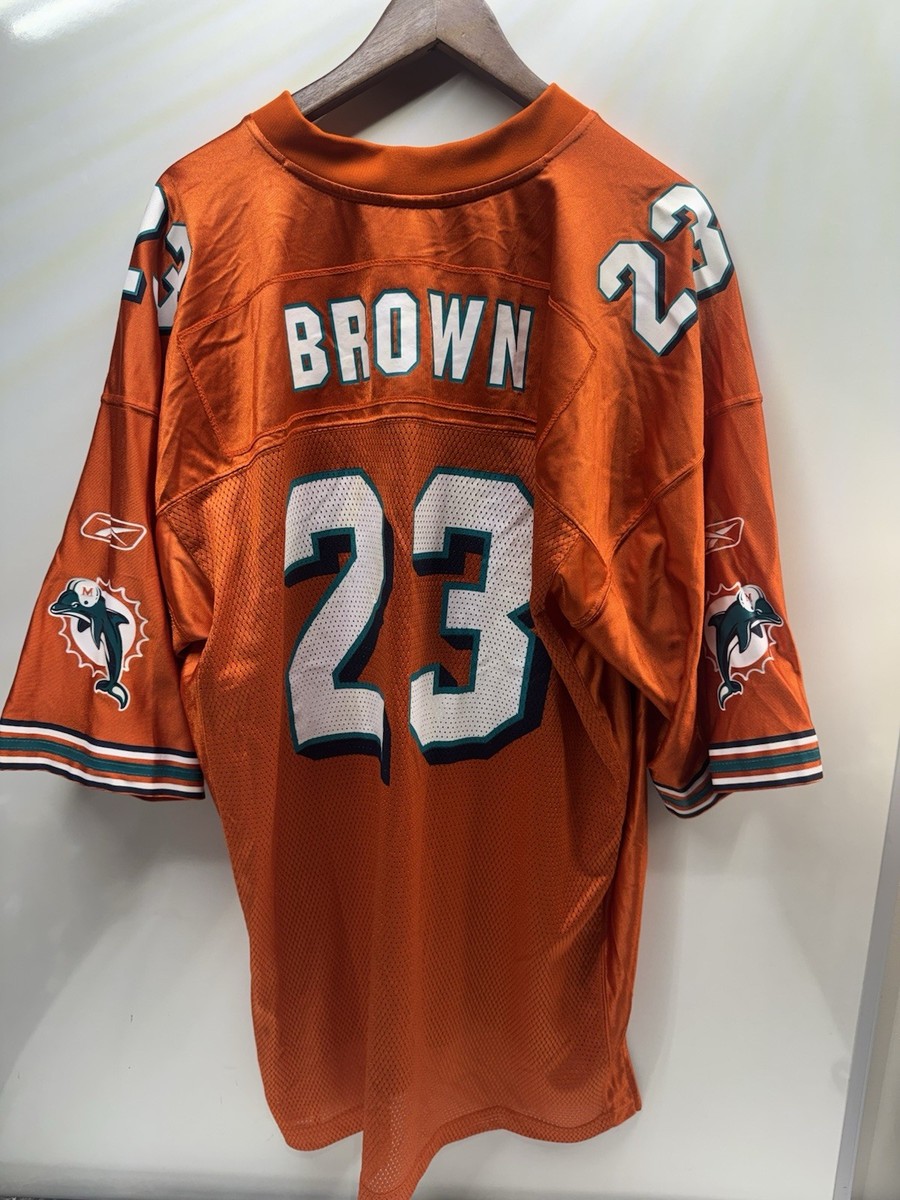 Vintage Ronnie Brown Miami Dolphins Orange Reebok Jersey XL | eBay