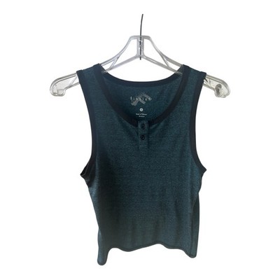 Fission Teal Tank Top with Black Trim-Size S