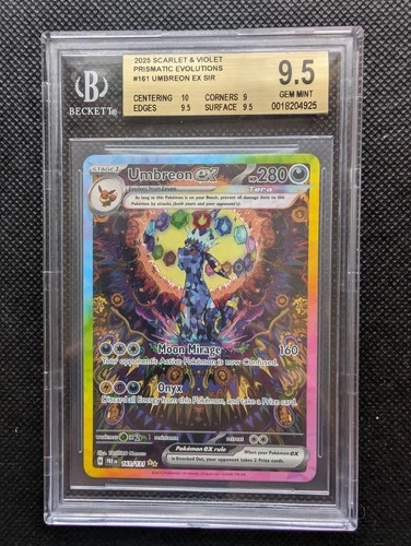 Umbreon Ex 161/131 - Prismatic Evolutions Pokemon Card - BGS 9.5 PSA - GEM MINT