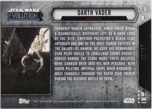 STAR WARS 2016 TOPPS EVOLUTION GOLD PARALLEL INSERT #8 DARTH VADER 49/50 - Picture 2 of 2