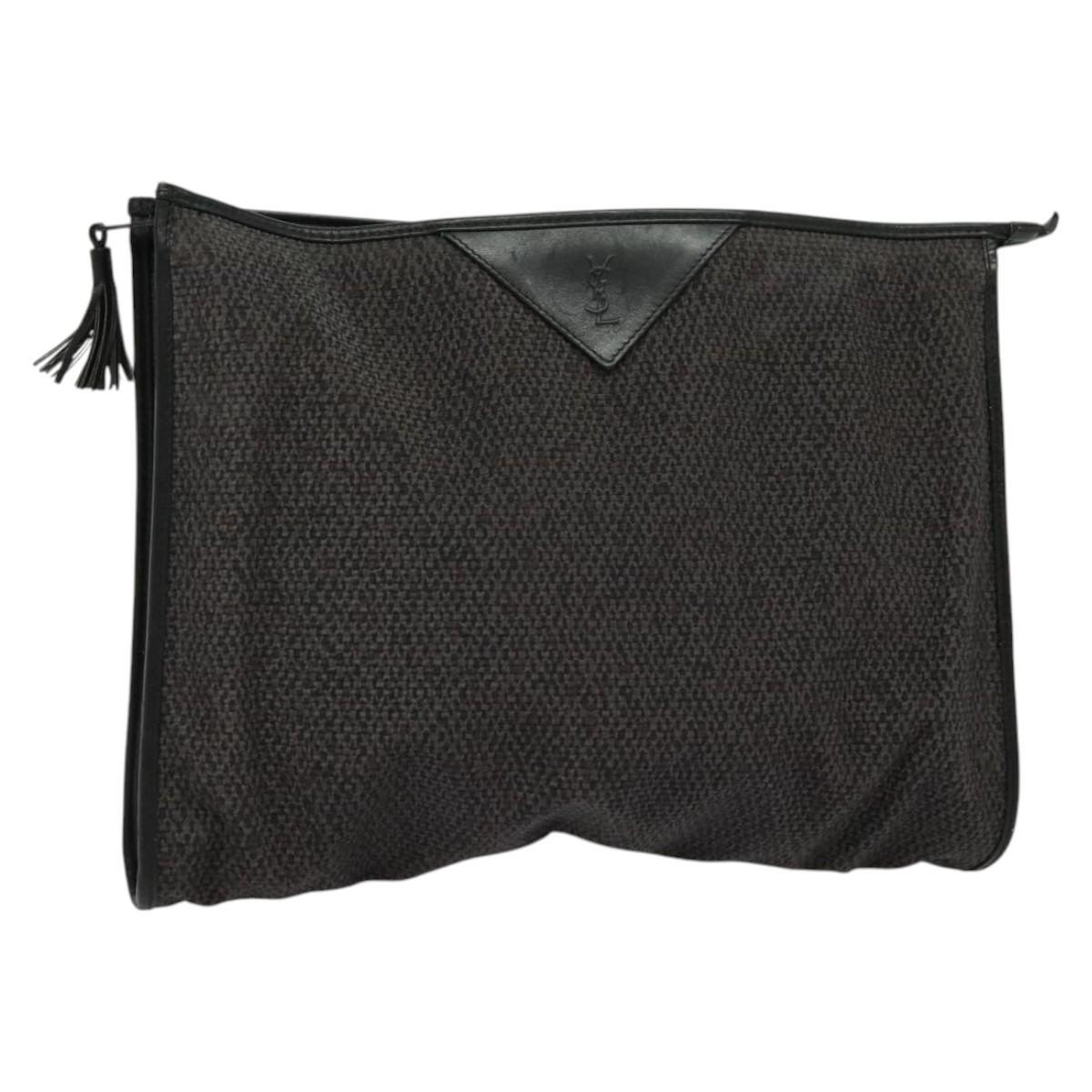 Borsa pochette SAINT LAURENT tela pvc nera originale ar13616