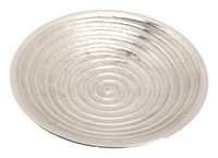 Kerzenteller Spiral Design Messing Vernickelt Silber FüR Bis Ø 12 Cm Kerzen