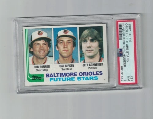 Cal Ripken Jr Baltimore Orioles 1982 Topps Rookie Card #21 PSA 7