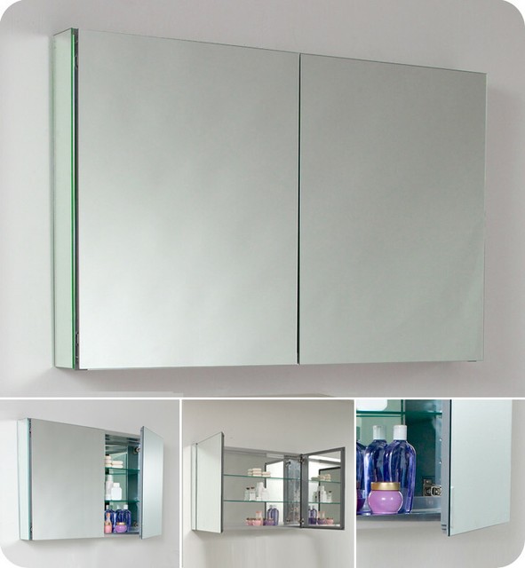 Fresca Fmc8010 40 Inch Bathroom Medicine Cabinet With Mirror Silver For 40 Inch Bathroom Medicine Cabinet With, 40 Inch Cabinets