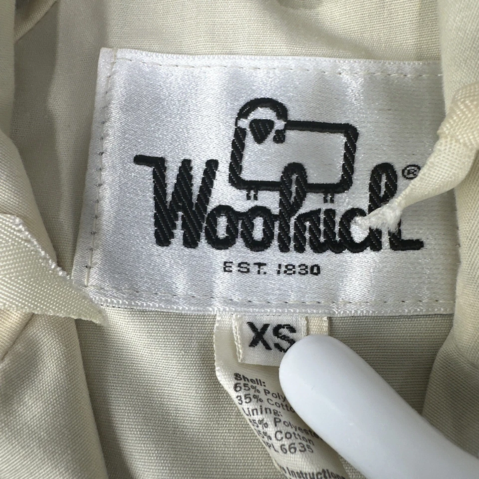 Chaqueta de campo Woolrich vintage para mujer abrigo de granero cremallera completa con capucha azul talla XS Foto 4 de 4