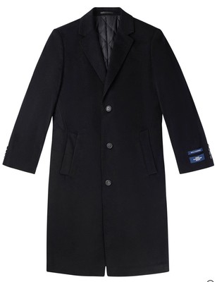 New HART SCHAFFNER MARX SHERIDAN MENS COAT In Black Size 46 $294
