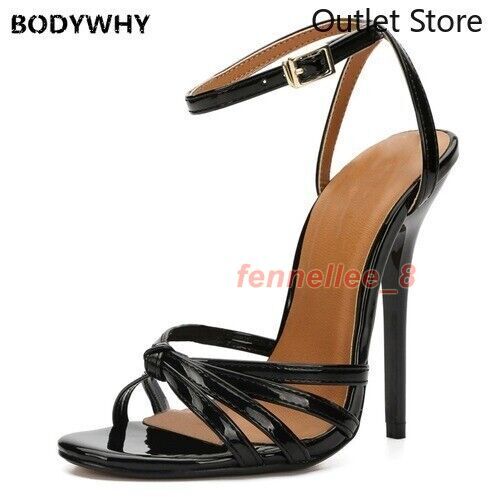 Sandali donna taglie forti sexy tacco alto cinturini alla caviglia gladiatore scarpe festa
