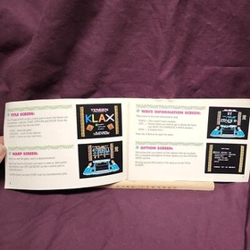 KLAX 1990 NES Instruction Manual Booklet Tengen Nintendo 