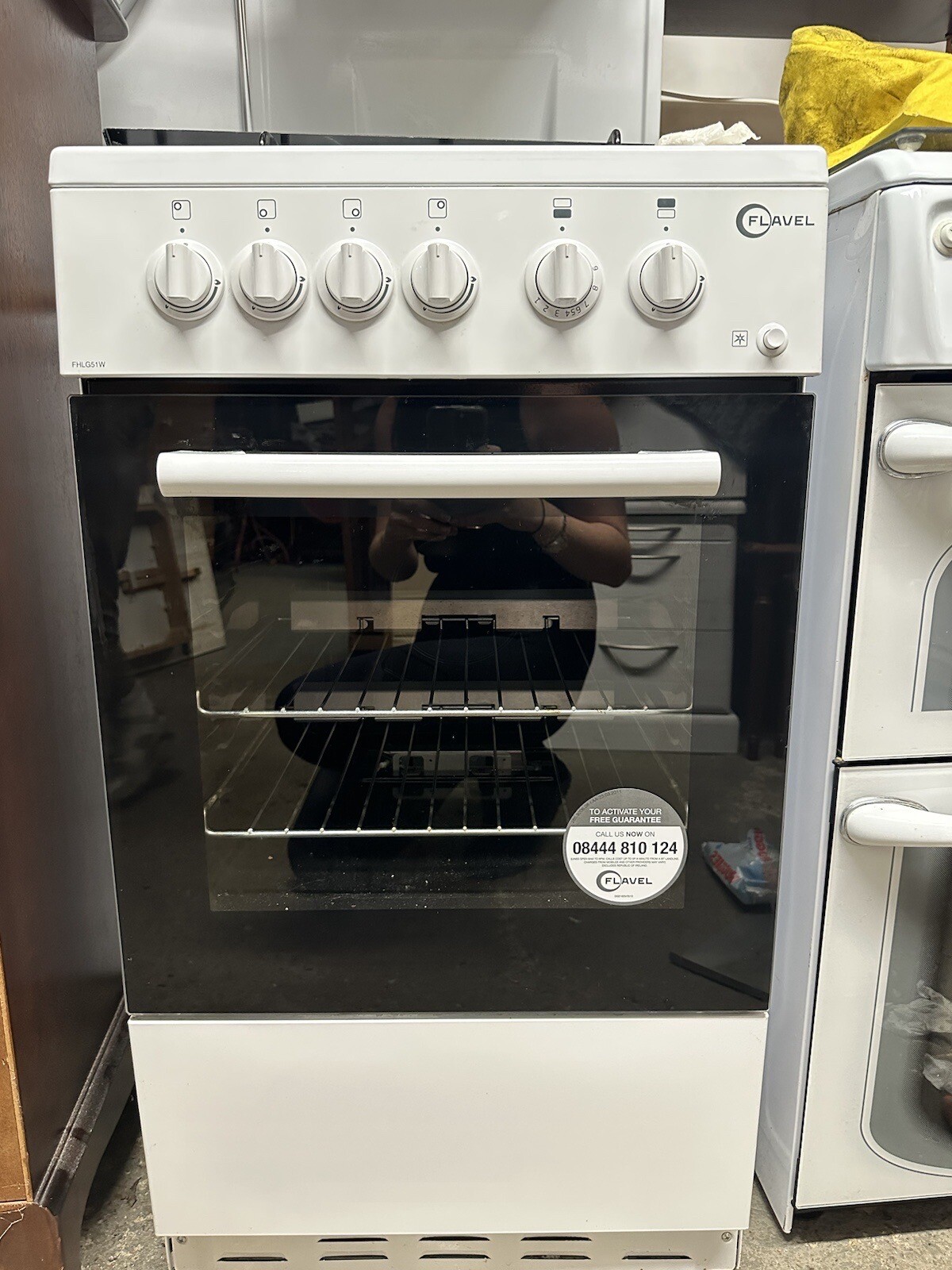 Flavel Freestanding 50cm Gas Cooker With High Level Grill FHLG51W Mint