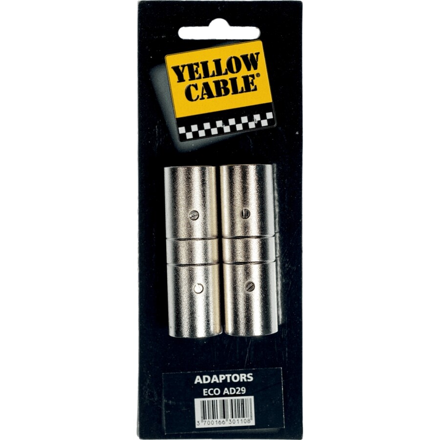 YELLOW AD29 ADATTATORE XLR/XLR MASCHIO 2 PCS CONNETTORI - ADATTATORI