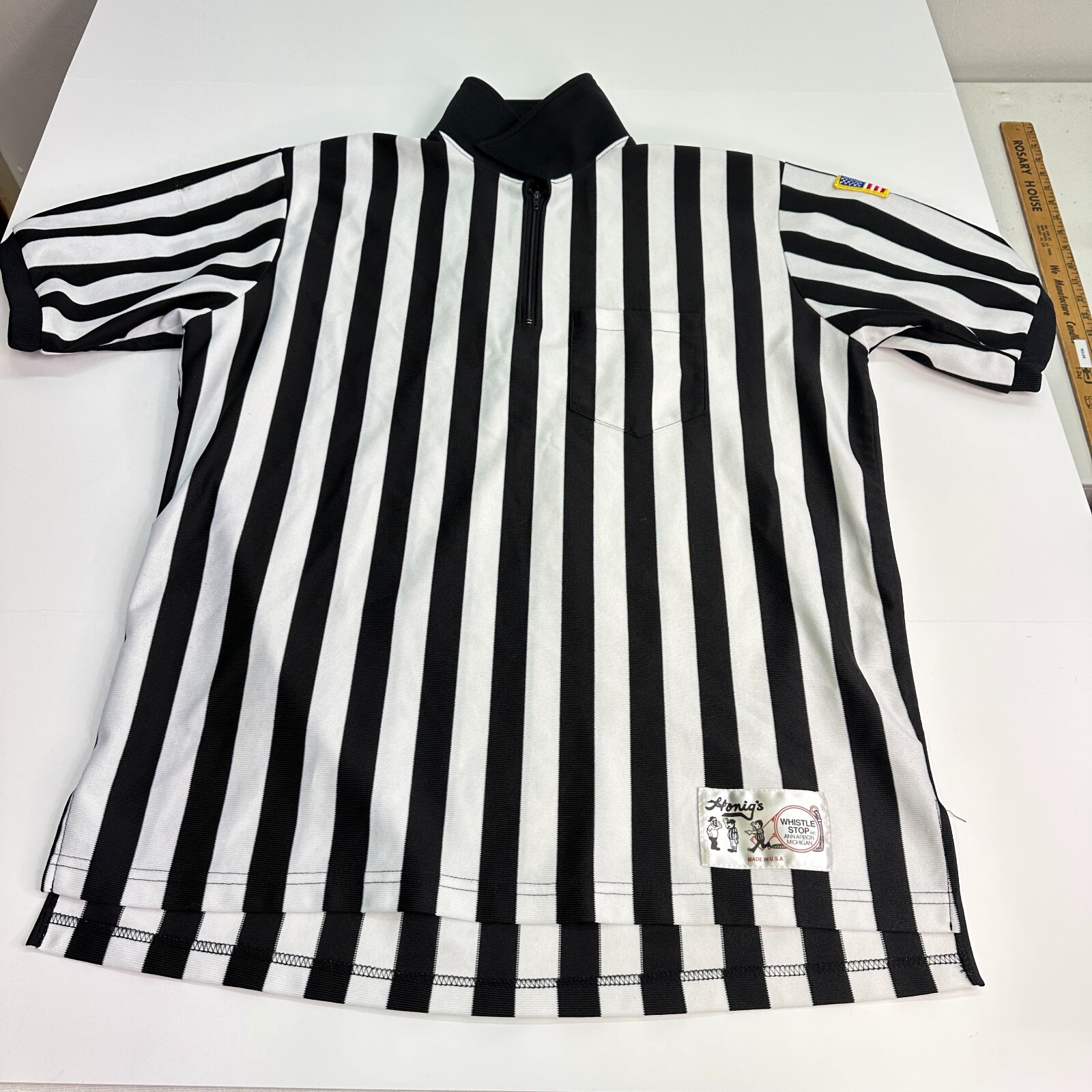 Honig's Whistle Stop Umpire Referee Sports Jersey Shirt Short Sleeve Made In USA