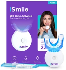 iSmile Teeth Whitening Kit - LED Light, 35% Peroxide 3 Gels Remineralization Gel