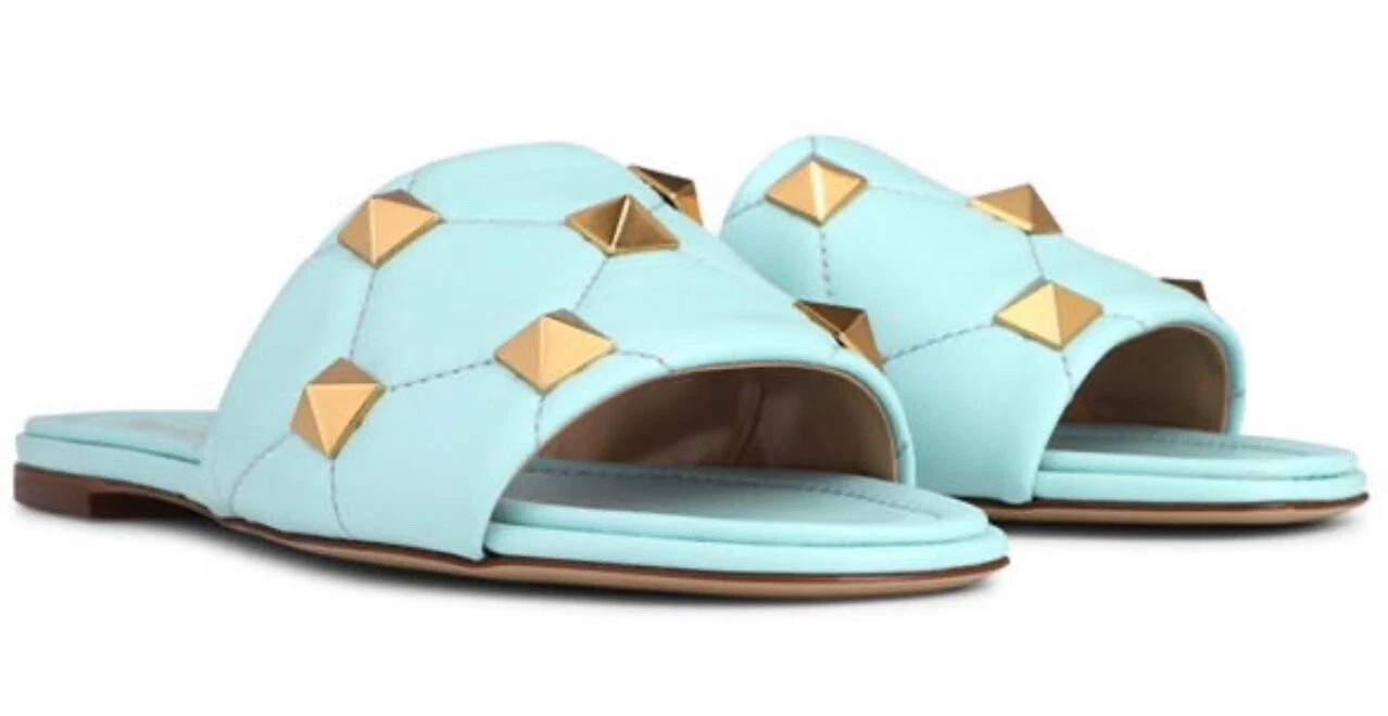 CURSEURS À STUD VALENTINO GARAVANI AIGUE MARINE UK 5 PRIX DE VENTE #C956