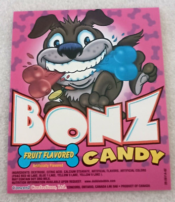 Dubble Bubble Dog Bonz Candy Vending Machine Display Card 2000s NOS NEW