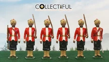 TRADITION - LEAD SOLDIERS X6 - INDIAN DELHI DURBAR - REDS - BRITAINS SIZE 🔥L54