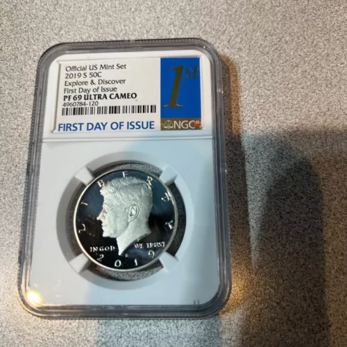 2019 S CLAD KENNENDY HALF DOLLAR PF69 ULTRA CAMEO NGC FIRST DAY OF ISSUE