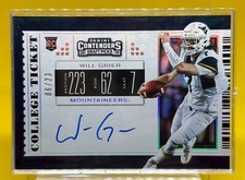 2019 Panini Contenders Draft Picks College Ticket /23 Will Grier Rookie Auto RC;