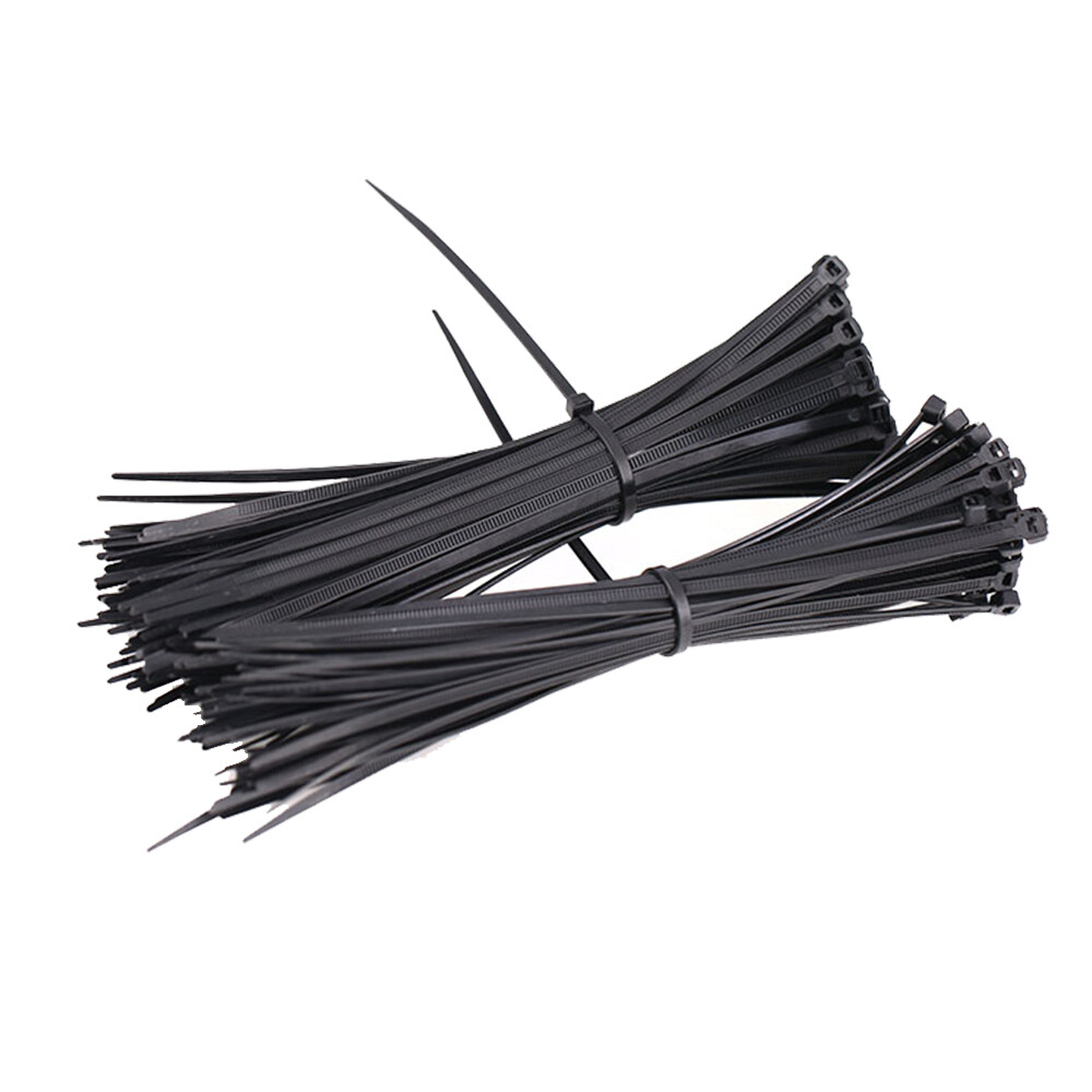 800-Pack Heavy-Duty Black Cable Ties - 0.3x10 Inch, 110 Lbs Strength