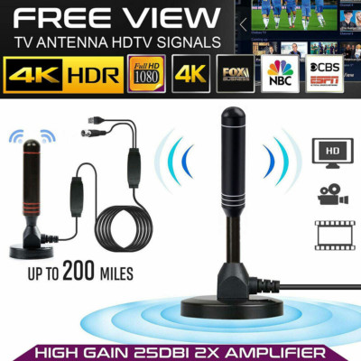 5600 Miles Upgraded TV Antenna Digital HD Antena Indoor HDTV 1080P 4K W/Magnetic