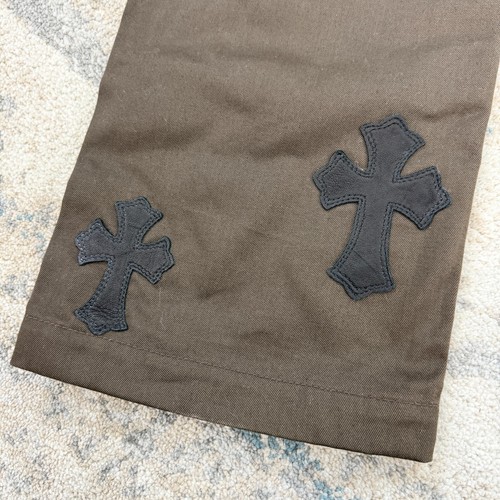 Jeans Chrome Hearts Cheetah Cross Patch in marrone prezzo consigliato £ 10000 * - Foto 14 di 24