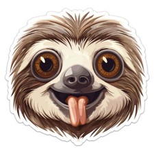 Funny Sloth - Car Bumper Sticker Vinyl Art Decal