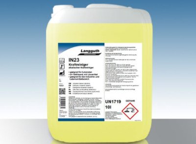 Langguth alkalischer Industrie-Kraftreiniger IN23 10 Liter löst Öl Fett Blut Ruß