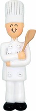 Chef Male Personalized Christmas Ornament