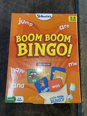 Boom Boom Bingo! Skillmatics Bingo Vorschule Brettspiel Zahlen und Zählen 5-8