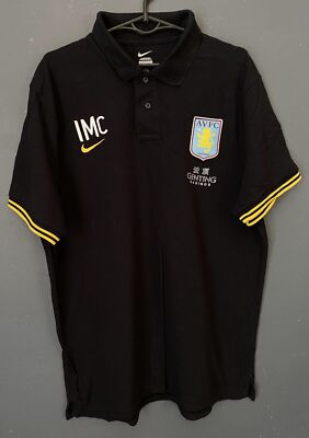 MEN'S NIKE FC ASTON VILLA POLO SOCCER FOOTBALL SHIRT JERSEY MAILLOT SIZE XL