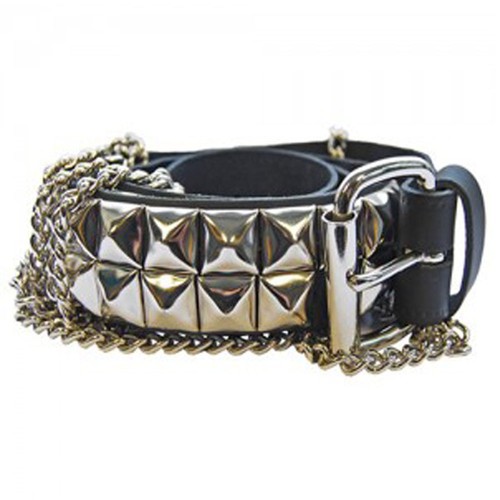 PYRAMID HANGING CHAIN LEATHER 38MM BELT - 第 1/2 張圖片