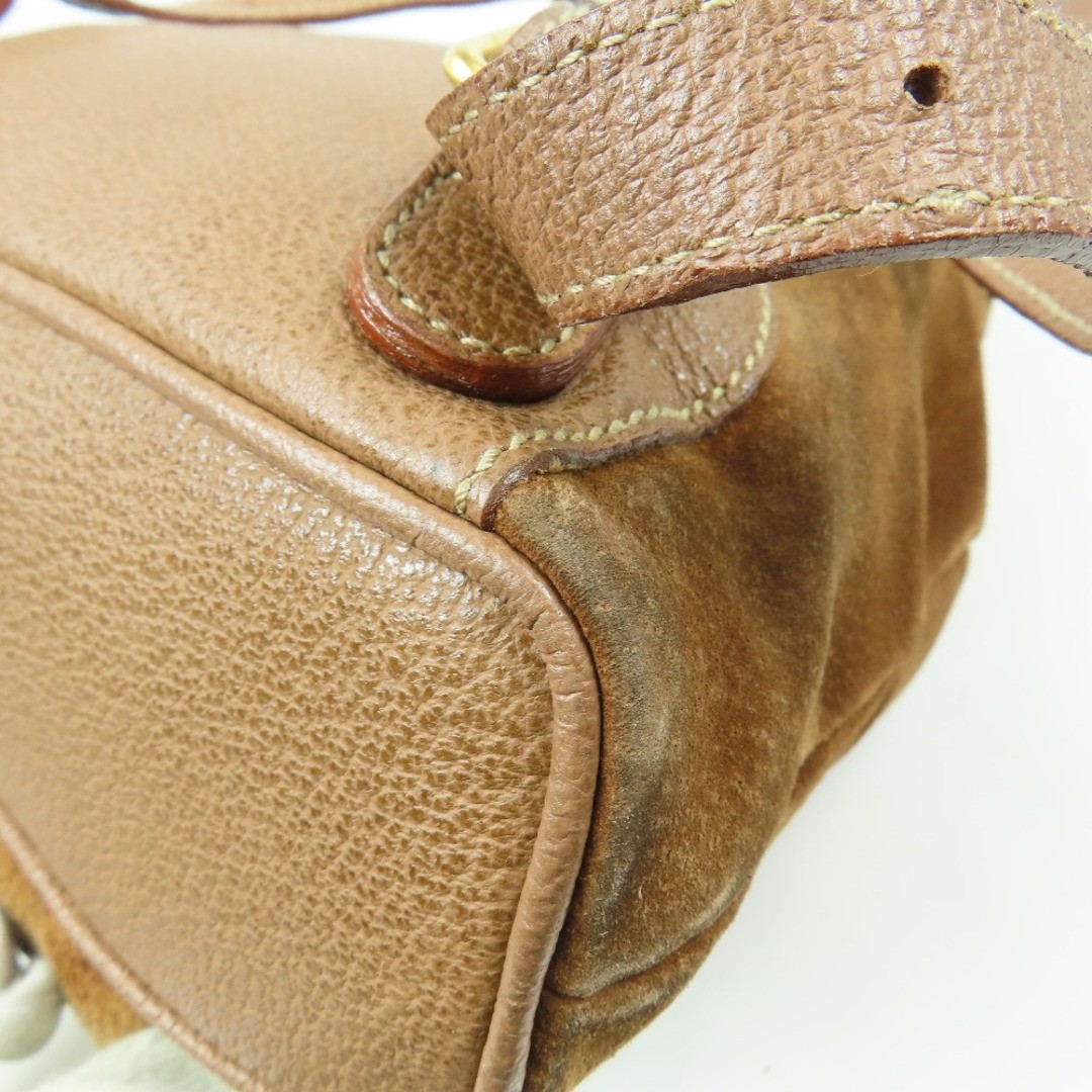 Gucci Vintage Bamboo Line Backpack Brown Leather Women's Used image 5
