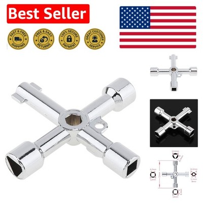 Compact 4-Way Utility Key Tool - Open Electric, Water & Gas Meter Boxes Easily