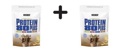 2 x Weider Protein 80 Plus (500g) Chocolate (64,95 EUR/kg)