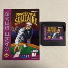 Poker Face Paul's Solitaire SEGA Game Gear Cartridge And Manual