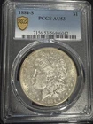 1884 S Morgan Silver Dollar PCGS AU-53
