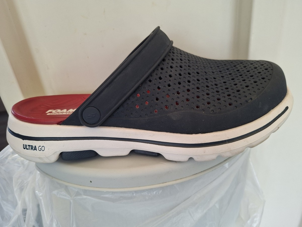 Skechers Foamies Ultra Go Clogs Mules Mens SzUK Navy Blue Slip