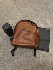 Silver Cross Vegan Leather Rucksack Baby Changing Bag Tan Large Dune Reef Pram