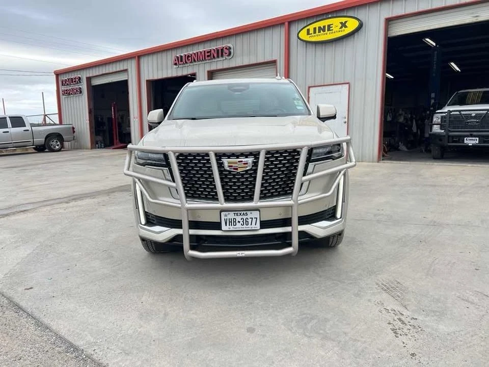 Cadillac Escalade 2021-25 rejilla protector de cepillo capa en polvo negro brillante HECHO EN EE. UU. Foto 2 de 3