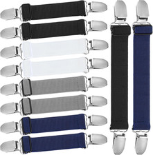 10Pcs Adjustable Hip Elastic Belt Pants Waist Tightener Cinch Clip for Men Women