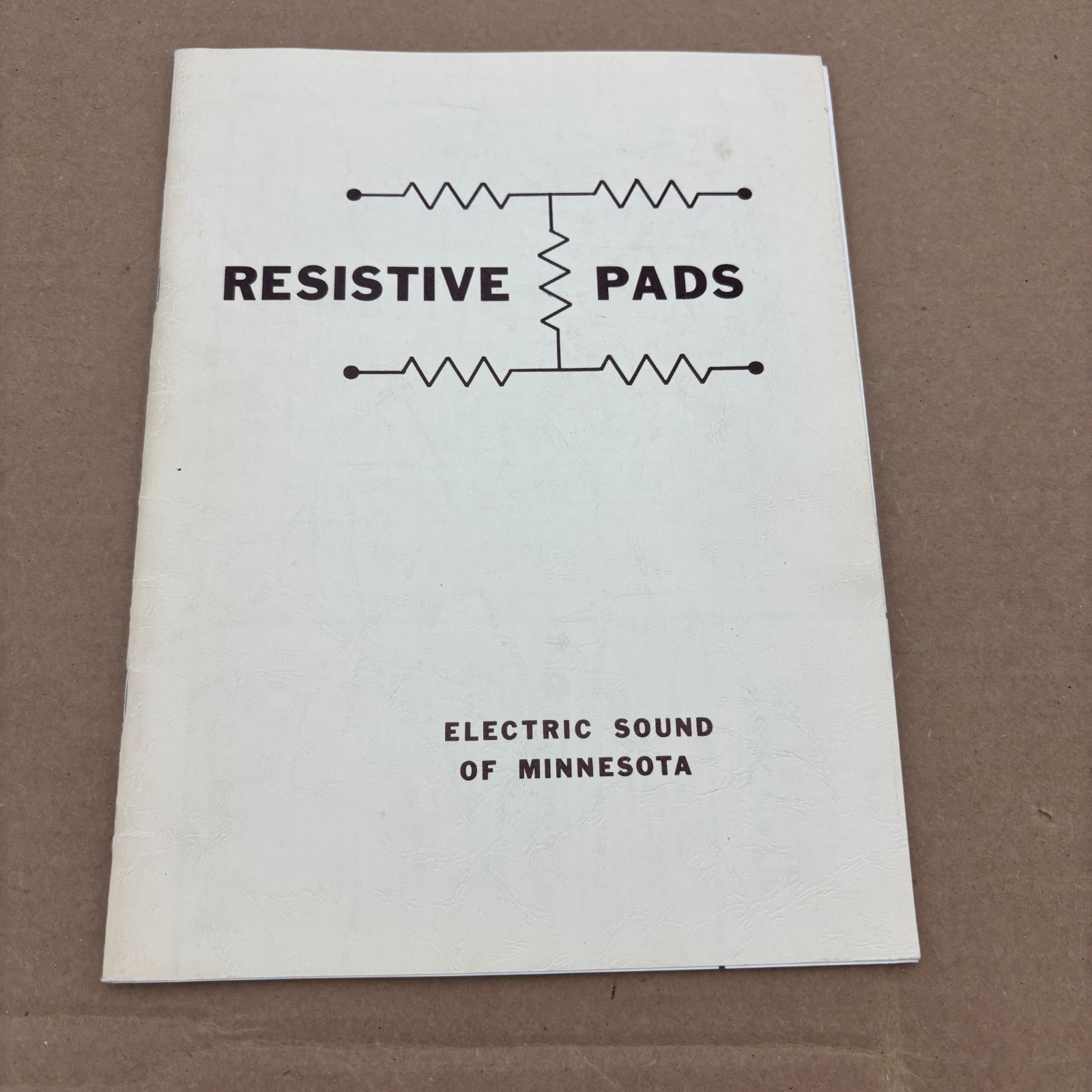 Vintage Resistive Pads Info Book by the Electric Sound of Minnesota 1978 NICE