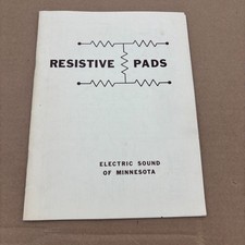 Vintage Resistive Pads Info Book by the Electric Sound of Minnesota 1978 NICE