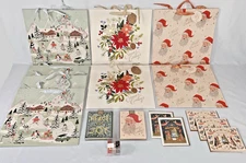 Rifle Paper Co Lot - Assorted Christmas Holiday Cards/Large Gift Bags/Tape -NEW*