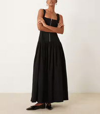 Asos Black Cotton dress. Size S. EU - 36.