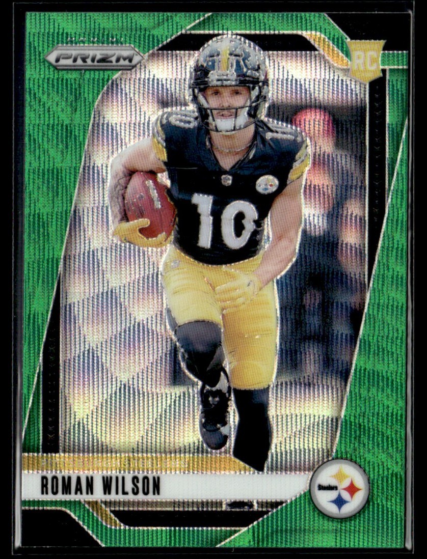 2024 PANINI PRIZM GREEN WAVE ROMAN WILSON RC PITTSBURGH STEELERS #384