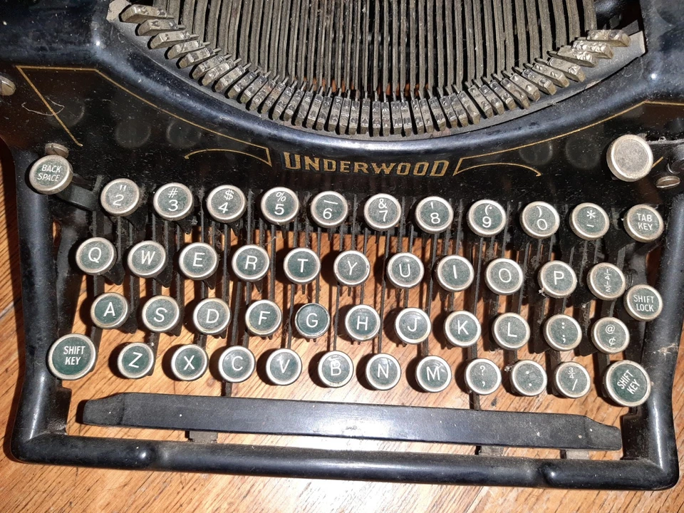 Antigua máquina de escribir manual Underwood Standard Nº 3 1923 carro 18" funciona años 20 Foto 3 de 4