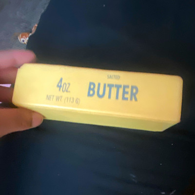 Salted Butter Stick Yellow Squeeze Ball Stress Reliever Toy, 4 oz