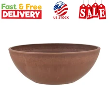 Arcadia Garden Products Garden Bowl 8 in. x 3 in. Terra Cotta PSW Pot