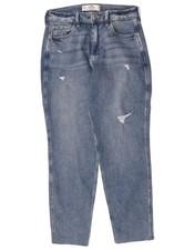 Hollister Womens Mom Distressed Curvy High Waist Jeans W30 L29 Blue DB08